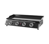 BRASERO BY FAVEX - Plancha gaz Alma 4 feux - Plaque en acier émaillé - 4 brûleurs - Piezo mécanique - Puissance 9,6 kW - Surface de cuisson 77,5 x 33,8 cm - Tiroir graisses - Jusqu'à 12 convives