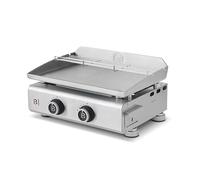 BRASERO BY FAVEX - Plancha gaz inox 2 feux - plaque inox 5 mm - 5,3 kW - cuisson homogène Stable Flame - 52 x 34 cm - 6 à 8 convives - récupérateur graisses Clear Flow