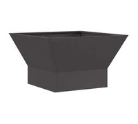 foyer carré vidaXL Noir 60x60x35 cm Acier