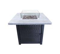 Braséro De Jardin Avec Gaz Chauffage, Teamson Home, Noir Marron