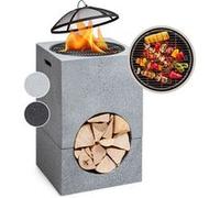 Blumfeldt Brasero Monolith – Plancha & grille BBQ, bol acier, pare-étincelles
