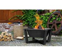 Brasero de jardin carré BRASIL 70x70 cm en acier- --