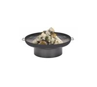 Brasero de jardin DOUA XL en acier-Sans couvercle-Acier naturel--Ø 70 cm--Acier naturel