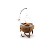 Blumfeldt Braséro Fire Globe – Ø 60 cm, anneau de grill Ø 59 cm – Braséro extérieur Marron