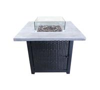 Braséro de jardin,Teamson Home, gaz chauffage, brun, 86 X 86 X 70
