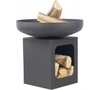 Brasero de jardin TONO 60 cm avec range bois en acier