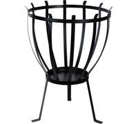 Brasero demi-elliptique en fer Dimensions 40 x 40 x 55 cm Stable Pour jardin Terrasse