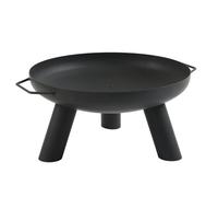 Brasero design Ø 55 cm – Brasero de jardin robuste en acier, noir mat