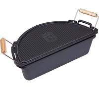 Brasero en fonte - Brasero pour cuisine extérieure - Poêle à barbecue - Foyer extérieur - Plaque de cuisson - Capacité de 6,5 litres
