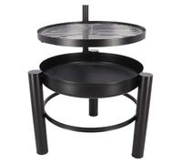 Brasero en métal avec grille de cuisson intégrée 54 x 66.5 x 69 cm