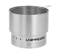 Brasero extérieur - en acier inoxydable - avec grille - 55 x 55 x 48 cm | Uniprodo