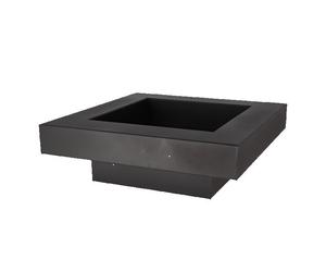 Brasero - FANCY FLAMES - Carré - Acier - Noir - L 57,7 x P 57,7 x H 19,2 cm