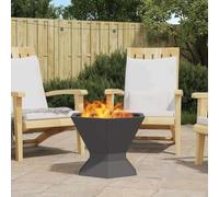 Brasero hexagonal en acier - 50 x 50 x 40 cm - Noir - Brasero robuste pour terrasse et jardin - Protection contre la rouille avec surface mate - Idéal pour les grands bûches et confortable