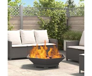 Brasero Hexagonal Vidaxl Noir 100x100x28 Cm En Acier