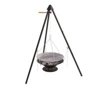 Brasero Junko ø60 cm fonte + trépied + grille acier chromé + housse