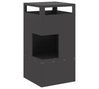 Brasero noir acier 50 x 50 x 100 cm | Résistant à la rouille, portable, pour bois, utilisation en extérieur, design moderne