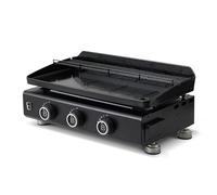 BRASERO - Plancha Silvia EVO 3 Feux Brasero - Plaque acier de 67 x 34 cm - 3 brûleurs - Grille de réchauffement - Piezo intégré - Tiroir Graisse avec jauge de niveau - Jusqu'à 10 convives - 7,95 KW