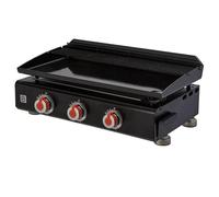 BRASERO - Plancha Silvia II G 3 Feux Brasero - Surface de cuisson 67 x 34 cm - 3 brûleurs - Plaque Fonte émaillée fabriquée en France - Grille de réchauffement - Jusqu'à 10 convives - 7,5 kW
