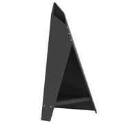 Brasero rectangulaire pour jardin et terrasse - En acier robuste - 100 cm de haut - Noir - Cheminée d'extérieur avec revêtement résistant à la chaleur