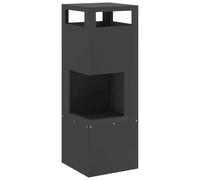 Brasero rectangulaire pour jardin et terrasse - En acier robuste - 35 x 35 x 100 cm - Cheminée d'extérieur moderne pour feu de terrasse