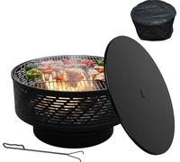 Relaxdays Brasero avec couvercle & grille
