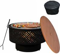 Relaxdays Brasero avec couvercle & grille