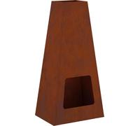 Brasero Rouillé 50 x 35 x 100 cm Acier patiné