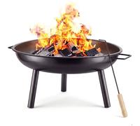 Brasero - TECTAKE - Brasero, DIABLO, Grand brasero offrant beaucoup d'espace pour le bois de chauffage et le charbon - Noir