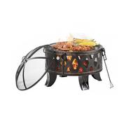 Brasero, tonneau à feu, panier à feu, foyer, grille inox, pare-étincelles