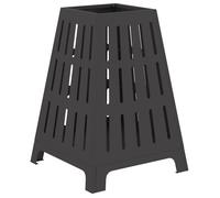 Brasero trapézoïdal extérieur - vidaXL - 50x50x70 cm - Noir - Acier laminé à froid - Revêtement en poudre