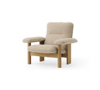 Audo Copenhagen Fauteuil Brasilia Oiled oak-Bouclé 02 beige