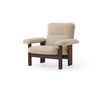 Audo Copenhagen Fauteuil Brasilia Dark oak-Bouclé 02 beige