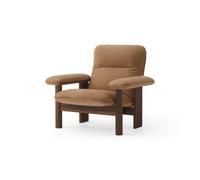 Audo Copenhagen Fauteuil Brasilia Walnut-Dunes camel leather 21004