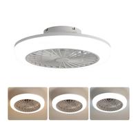 Brasseur d’air plafond fermé 46cm sans pale, montage affleurant moderne, éclairage et télécommande fournis