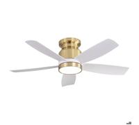 Brasseur d’air plafond lumineux 106 cm, 6 vitesses de ventilation silencieuse, lumière 3 teintes dimmable, minuterie incluse