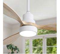 Brasseur d’air plafond silencieux 48 pouces aspect bois 3 pales moteur CC réversible fonction télécommande intégrée