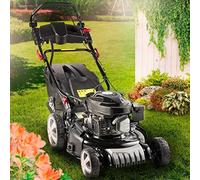BRAST Tondeuse Thermique tractée démarrage électrique 46cm ESTART 3,5kW (4,7cv) 170cc Coupe 30-80, 60l Moteur 4 TPS, 4 en 1 châssis en tôle d'acier Tondeuse Thermique Mulching