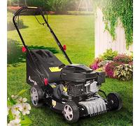 BRAST Tondeuse Thermique tractée Mulching 51cm 224cc Moteur de Marque 4 Temps 7cv 60l réglage Central 30-80mm - 2 MODÈLES Diff. - Capot en tôle en Acier, 4 en 1, édition Rouge