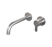 Brauer Brushed Edition Mitigeur lavabo encastrable avec poignée type B4 avec partie encastrable rosaces rondes ColdStart Nickel brossé 5-NG-004-B4-65