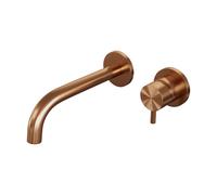 Brauer Copper Edition Mitigeur lavabo encastrable ColdStart avec partie encastrable poignée type B5 rosaces rondes cuivre brossé PVD 5-GK-004-B5-65