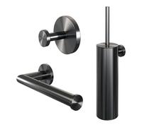 Brauer Gunmetal Edition Set d'accessoires WC - 3 pièces - PVD - gunmetal brossé 5-GM-323