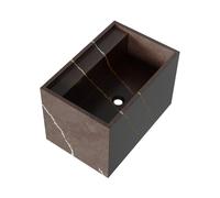 BRAUER Nova lavabo - 60x46x40cm - in onsoles de fixation cachées - 1 vasque - 0 trous de robinet - composite - aspect marbre - Copper Brown WT-NO600CB