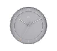 Braun Grande Horloge Murale analogique Classic avec Mouvement de Balayage Silencieux, Facile à Lire, 30 cm de diamètre, en Gris, modèle BC17G.
