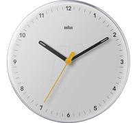 BRAUN BC26W-DCF - Radio horloge murale analogique, mouvement silencieux, 23 cm, bl