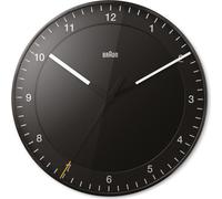 Braun Horloge murale à quartz classique noire / Mouvement silencieux précis / Aiguille des secondes avec effet de flottement (sans tic-tac) / Verre trempé / 30 cm