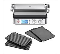 Braun MultiGrill 9 CG 9043, Appareil Panini Électrique avec Plaques de Grillage et de Cuisson, 2 Thermostats Indépendants, 3 Positions de Cuisson, Plaques Lavables au Lave-Vaisselle, 2000W, Noir/Inox