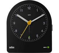 Braun Réveil analogique BC22B – Quartz silencieux, répétition, rétroéclairage continu – Noir