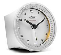 Braun Réveil analogique radiocommandé pour l’Europe Centrale (DCF/GMT+1), avec Snooze, lumière, Alarme Crescendo et Mouvement Silencieux, en Blanc, modèle BC07W-DCF