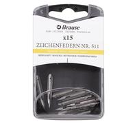 Brause 150511B - Plumes de dessin pour porte-plume - Boite 15 Plumes Dessin Semi-Souple (511B) - Fabrication Allemande