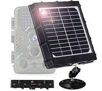 Braveking1 Caméras de Chasse 3W Solaire Panel Chargeur DC 6V/9V/12V 8000mAh IP66 Étanche Extérieur Banque D'énergie Solaire Kit d'installation Inclus pour Cameras de Chasse et Piege Photographique